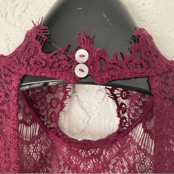 Intimately Free People Daydream Lace Magenta Fuchsia Mini Bodycon Dress NWT  XS - Picture 5 of 16